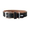 Halsband Porto, 30 schwarz/cognac, Leder