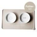 Minty&Marla XXL Futterstation 3er Set Katze beige