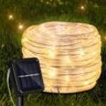 TolleTour Solar Lichterketten Lichtschlauch 8 Modi Lichter fuer Party Garden Home Festival Decoratio.Warmweiss.32m 300 led