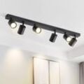 Led Deckenleuchte Schwarz Deckenstrahler: GU10 Deckenlampe Spots 6 Flammig 330°Schwenkbar Deckenspots Modern Flurlampe Industrial Wandstrahler für