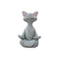 Rnemitery - Katzenfigur, Meditation, Yoga, glückliche Katze, Zen-Katze, entspannte Pose, Skulptur für Zuhause, Outdoor, Rasendekoration, Geschenke