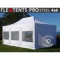 Dancover - Faltzelt Faltpavillon Wasserdicht FleXtents pro Steel 4x6m Weiß,