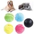 Magischer Ball für Hunde, Katzenball, aktiver Rollball für Hunde, 1 Set elektrischer Plüschball, 360 Grad interaktives Spielzeug