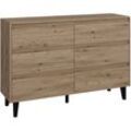 Vicco - Sideboard Bahia, Braun, 138 x 92 cm mit 6 Schubladen