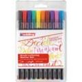 edding Brush Lettering Starter-Set, 10 Stifte