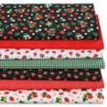 Patchwork- und Quiltpaket "Erdbeerzeit", rot/grün