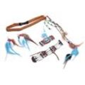 Schmuck-Set "Indianer", 5-teilig, blau/braun