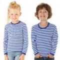 Langärmeliges Ringelshirt "Blue Stripes" für Kinder