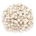 Holzperlen-Mix, natur, 5–20 mm, 500 g