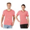 Kurzärmeliges Ringelshirt "Red Stripes" unisex