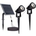 V-TAC Solar LED-Gartenleuchten-Set VT-11031, 2x 1,2 W, 3000 K, IP65