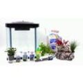 HR-300 schwarz inklusive Dekoration Nano Aquarium Komplettaquarium Filteranlage