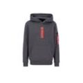 Hoodie ALPHA INDUSTRIES "Alpha Industries Men - Hoodies Alpha PP Hoodie" Gr. S, grau (vintage grey) Herren Sweatshirts