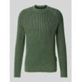 Regular Fit Strickpullover aus Bio-Baumwolle-Schurwolle-Mix