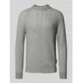 Regular Fit Strickpullover aus Bio-Baumwolle-Schurwolle-Mix