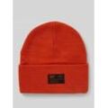 Beanie mit Label-Patch Modell 'WORKWEAR'