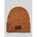 Beanie mit Label-Patch Modell 'WORKWEAR'