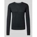 Regular Fit Strickpullover mit Woll-Anteil