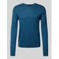 Regular Fit Strickpullover mit Woll-Anteil