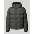 Regular Fit Pufferjacke mit abnehmbarer Kapuze