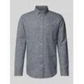 Slim Fit Freizeithemd Button-Down-Kragen Modell 'BLUNORRIS'