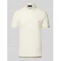 Slim Fit Poloshirt aus reiner Baumwolle mit Logo-Stitching