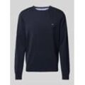 Strickpullover mit Label-Stitching Modell 'Superfine'