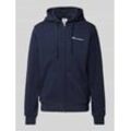 Sweatjacke mit Label-Stitching