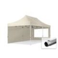 TOOLPORT 3x6m Aluminium Faltpavillon, inkl. 2 Seitenteile, creme - (600231)