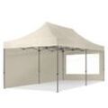 TOOLPORT 3x6m Stahl Faltpavillon, inkl. 2 Seitenteile, creme - (600071)