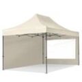 TOOLPORT 3x4,5m Stahl Faltpavillon, inkl. 2 Seitenteile, creme - (600048)