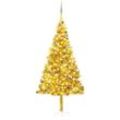 Vidaxl - Künstlicher Weihnachtsbaum Beleuchtung & Kugeln Gold 240 cm