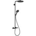 Raindance Select s - Duschsäule Showerpipe mit Thermostatbatterie, 1jet, schwarzmatt 27633670 - Hansgrohe