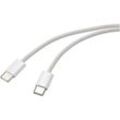 Apple iPad/iPhone/iPod Anschlusskabel [1x usb-c® Stecker - 1x usb-c® Stecker] 3.00 m Weiß - Renkforce