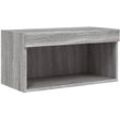 TV-Schrank mit LED-Leuchten Grau Sonoma 60x30x30 cm Vidaxl