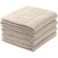 Handtuch SCHIESSER "Turin aus 100% Baumwolle in dezenter Reiskornoptik", beige (helltaupe), B:50cm L:100cm, Frottier, Frottier, Handtücher (Packung), MADE IN GREEN by OEKO-TEX