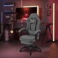 Gaming Stuhl Ergonomischer, Bürostuhl mit Taschenfederkissen, Drehstuhl mit Kopfkissen, Lendenkissen, Fußstütze, Tech-Stoff, 150 kg Belastbarkeit,