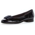 Ballerina GABOR Gr. 42, blau (dunkelblau) Damen Schuhe Flats, Kitten Heel, Festliche mit dekorativer Schleife