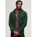 Kapuzensweatjacke SUPERDRY "ESSENTIAL LOGO ZIP HOODIE" Gr. XXXL, grün (forest green) Herren Sweatjacken