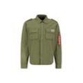 Oversize-Shirt ALPHA INDUSTRIES "Alpha Industries Men - Shirts Urban Military Shirt", Herren, Gr. S, grün (schwarz olive), Obermaterial: 100% Baumwolle, Kurzarm, Shirts