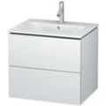 Duravit L-Cube - Waschtischunterschrank 55x62x48 cm, 2 Schubladen, weiß matt LC624001818