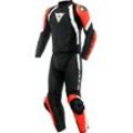 Dainese Avro 4, Lederkombi 2tlg. Matt-Schwarz/Neon-Rot/Weiß 48 male