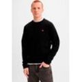 Wollpullover LEVI'S "ORIGINAL HM SWEATER", Herren, Gr. L, schwarz (meteorite), Strick, Obermaterial: 80% Wolle, 20% Polyamid, casual, Rundhals, Langarm, Pullover, in klassischer Rundhalsform