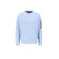 Sweater ALPHA INDUSTRIES "Alpha Industries Men - Sweatshirts X-Fit Sweat" Gr. XS, blau (light blue) Herren Sweatshirts