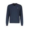 Strickpullover LERROS "LERROS V-Neck-Strickpullover mit Kaschmiranteil" Gr. L, blau (classic navy) Herren Pullover