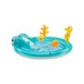 Happy People 77756 - Playcenter - Ocean mit Rutsche und Seepferdchen-Sprinkler (150x18cm) Planschbecken Pool