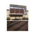 Polyrattan PVC Sichtschutz Matte 300x90 Balkon Zaun Windschutz braun meliert