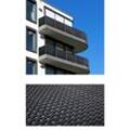 Polyrattan PVC Sichtschutz Matte 300x100 Balkon Zaun Windschutz anthrazit