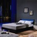 HOME DELUXE LED Bett Astro 140x200, schwarz