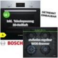 Backofen HBF114ESO mit Gas-Kochfeld POH6B6B10 - Bosch